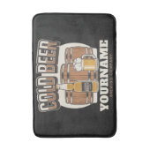 Personalisierte Cold Beer Oak Barrel Brauerei  Badematte (Vorderseite Vertikal)