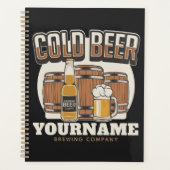 Personalisierte Cold Beer Oak Barrel Brauerei Planer (Vorderseite)