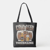 Personalisierte Cold Beer Oak Barrel Brauerei Tasche (Rückseite)