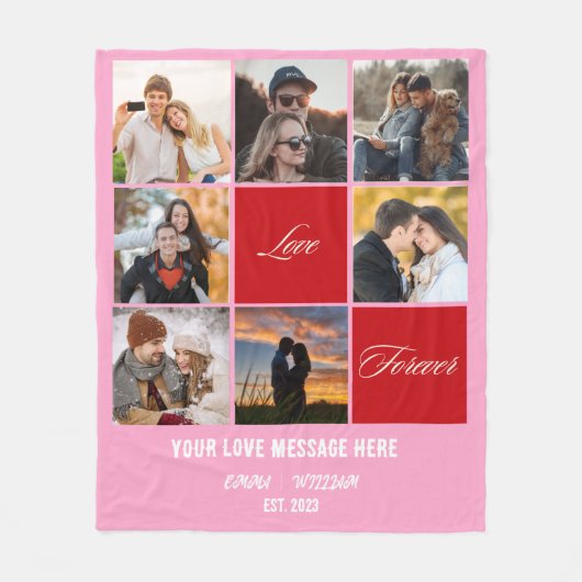 Personalisierte Collage Blanket - Romantisches Ges Fleecedecke (Vorderseite)