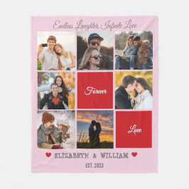 Personalisierte Collage Blanket - Rosa Version Fleecedecke