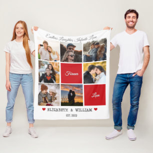 Personalisierte Collage Blanket - Weiße Version Fleecedecke