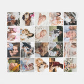 Personalisierte Collage Decke mit 20 Foto (Vorderseite (Horizontal))