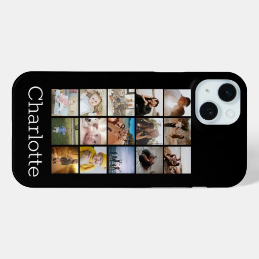 Personalisierte Collage macht Ihr eigenes einzigar Case-Mate iPhone Hülle (Rückseite (Horizontal))