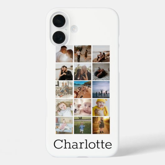Personalisierte Collage macht Ihr eigenes einzigar Case-Mate iPhone Hülle (Rückseite)
