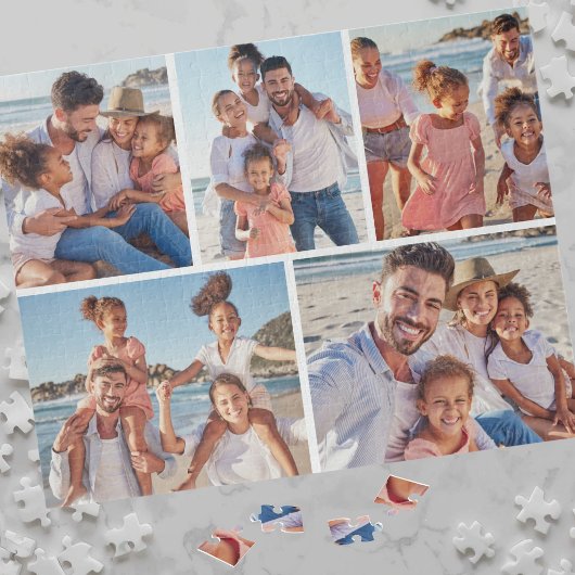 Personalisierte Collage mit 5 Fotos Puzzle