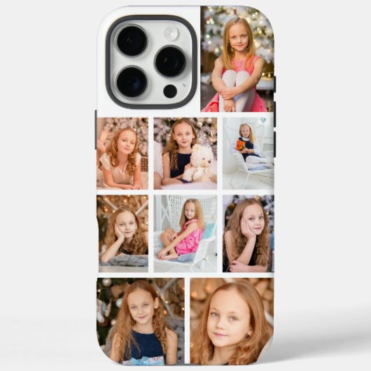 Personalisierte Collage mit 9 Fotos Case-Mate iPhone Hülle (Rückseite)