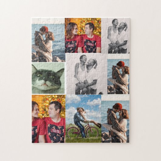 Personalisierte Collage mit 9 Fotos Puzzle (Vertikal)