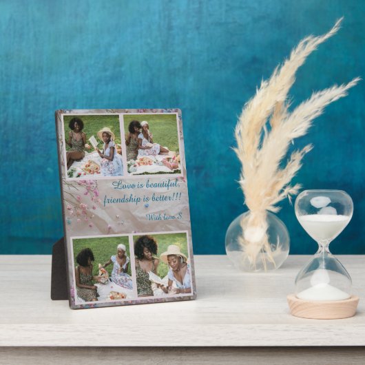 Personalisierte Collage Plaque - Benutzerdefiniert Fotoplatte (Seite)