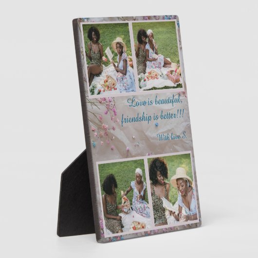 Personalisierte Collage Plaque - Benutzerdefiniert Fotoplatte (Seite)