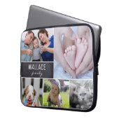 Personalisierte Collagen-Familie scherzt Laptopschutzhülle (Vorderseite Links)