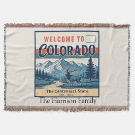 Personalisierte Colorado-Wurfdecke Decke