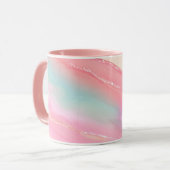Personalisierte Combo Pink Gold Marbella Tasse (Vorderseite Links)