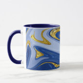 Personalisierte Combo-Tasse: Blue & Gold Akzente Tasse (Links)