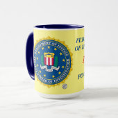 Personalisierte Combo-Tasse des FBI, 15 oz Tasse (Vorderseite Links)