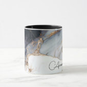 Personalisierte Combo-Tasse: Schwarz, Weiß und Gol Tasse (Zentrum)