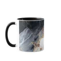 Personalisierte Combo-Tasse: Schwarz, Weiß und Gol