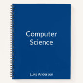 Personalisierte Computer Science-Meisterschaft Notizblock (Vorderseite)