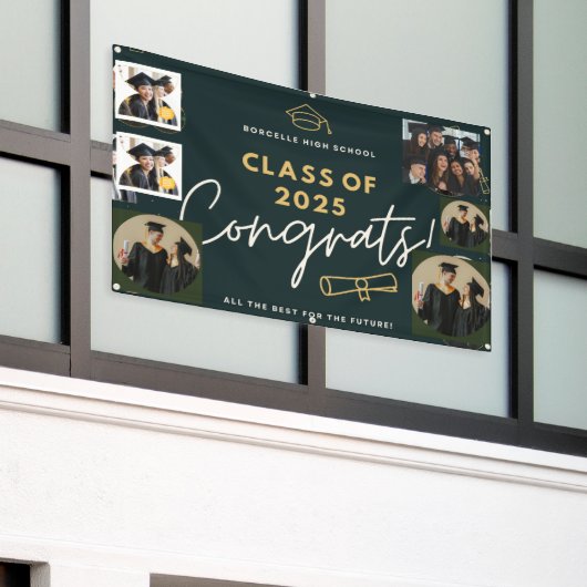 personalisierte Congrates blühen Abschluss Banner (Äußeres Gebäude)