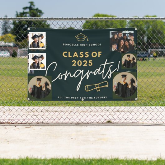 personalisierte Congrates blühen Abschluss Banner (InSitu)