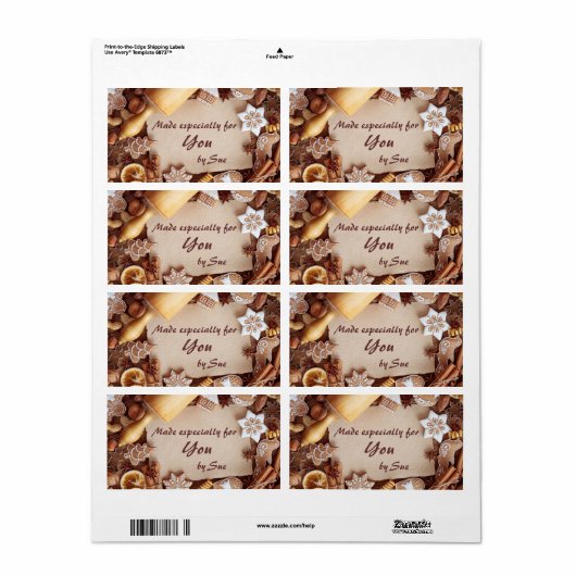 Personalisierte Cookie-Geschenketiketten (Vorne)