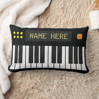 Personalisierte Coole Black Keyboard-Musik Lendenkissen