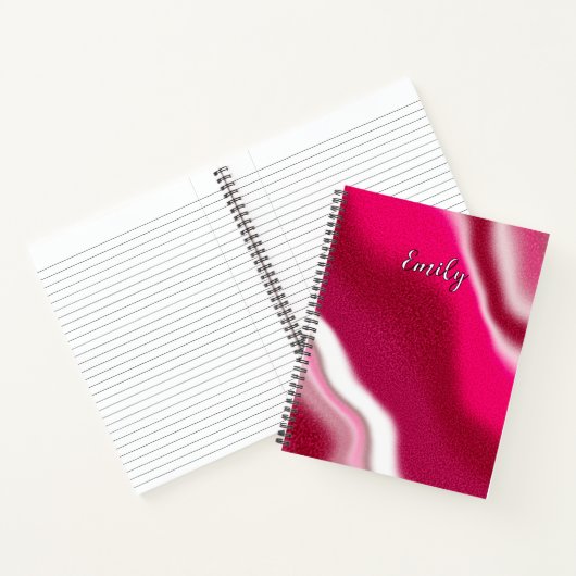 Personalisierte Coole Candy Cane Weihnachtsgeschen Notizblock (Innenseite)