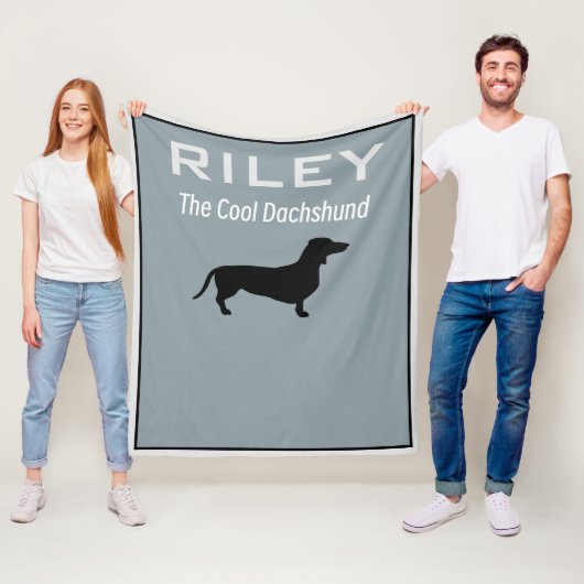 PERSONALISIERTE Coole Dackel Dackel Dackel Hund Fleecedecke (Beispiel)