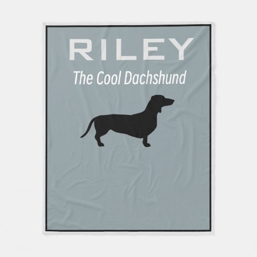 PERSONALISIERTE Coole Dackel Dackel Dackel Hund Fleecedecke (Vorderseite)
