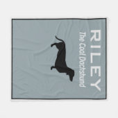 PERSONALISIERTE Coole Dackel Dackel Dackel Hund Fleecedecke (Vorderseite (Horizontal))