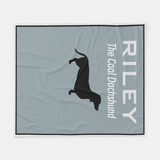 PERSONALISIERTE Coole Dackel Dackel Dackel Hund Fleecedecke (Vorderseite (Horizontal))
