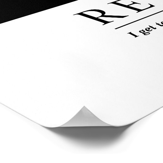 Personalisierte Coole Entspannung Tiger Custom Ret Poster (Ecke)