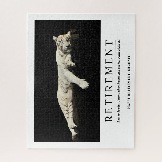 Personalisierte Coole Entspannung Tiger Custom Ret Puzzle (Vertikal)