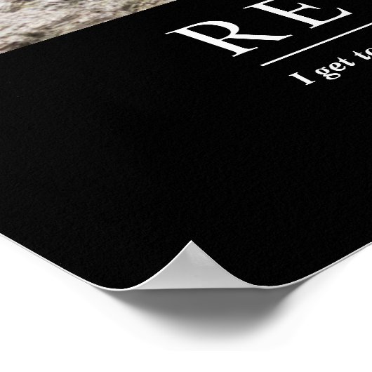 Personalisierte Coole Entspannungsbärenversorgung Poster (Ecke)