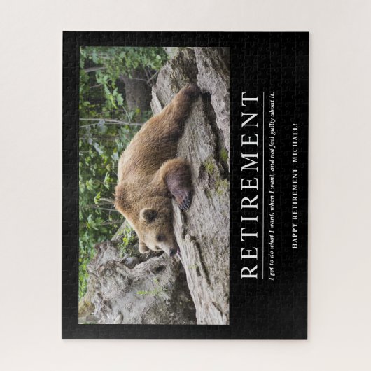 Personalisierte Coole Entspannungsbärenversorgung Puzzle (Vertikal)