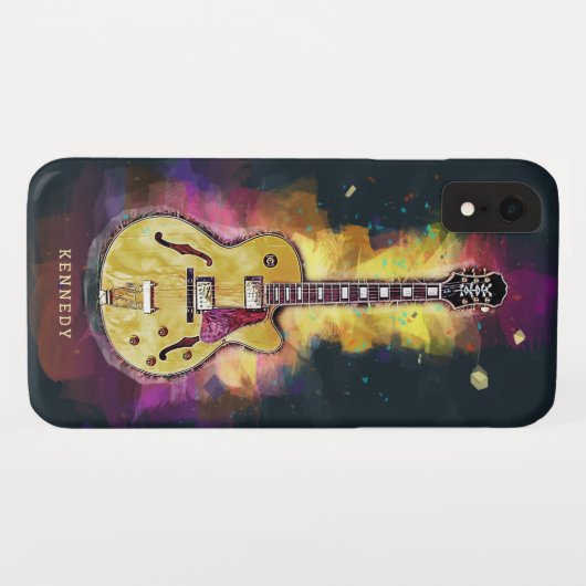 Personalisierte Coole Funky Abstrakt Guitar Art Case-Mate iPhone Hülle (Rückseite (Horizontal))