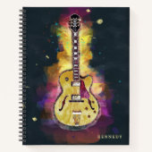 Personalisierte Coole Funky Abstrakt Guitar Art Notizblock (Vorderseite)