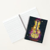 Personalisierte Coole Funky Abstrakt Guitar Art Notizblock (Innenseite)