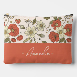 Personalisierte coole Kalligraphie Blumenmuster Pi Zubehörtasche
