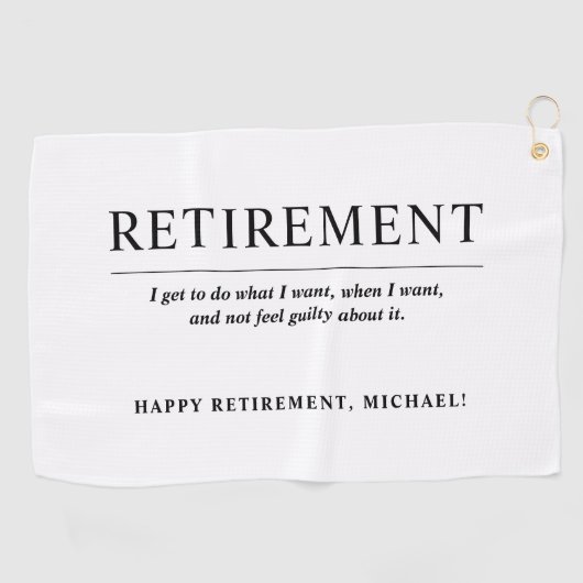 Personalisierte Coole Kundenbindung Golfhandtuch (Horizontal)