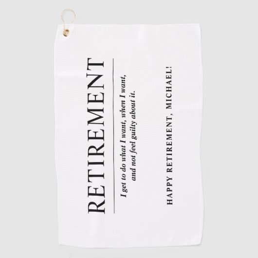 Personalisierte Coole Kundenbindung Golfhandtuch (Vorderseite)