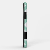 Personalisierte coole Minze und graues Zickzack Case-Mate iPhone Hülle (Hinten/Rechts)