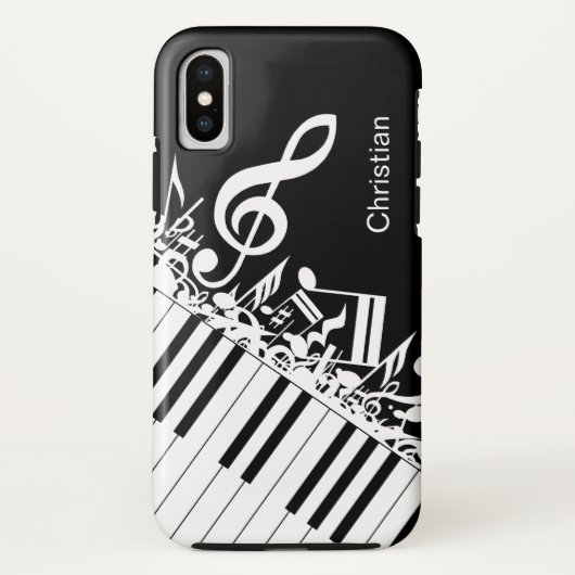 Personalisierte coole musikalische Anmerkungen und Case-Mate iPhone Hülle (Rückseite)