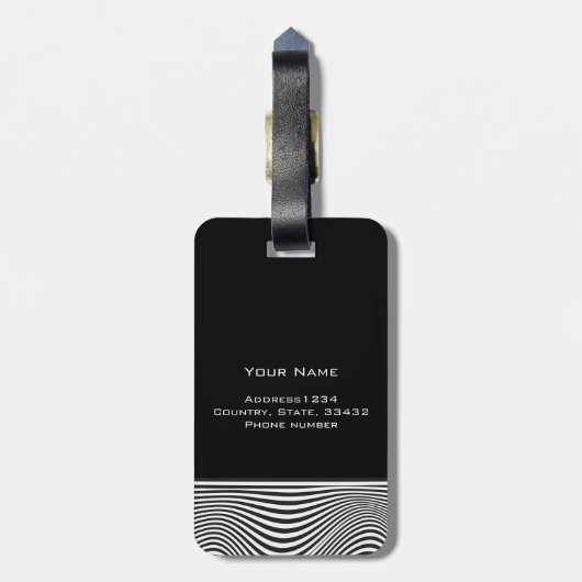 Personalisierte coole optische Illusion Gepäckanhänger (Rückseite vertikal)
