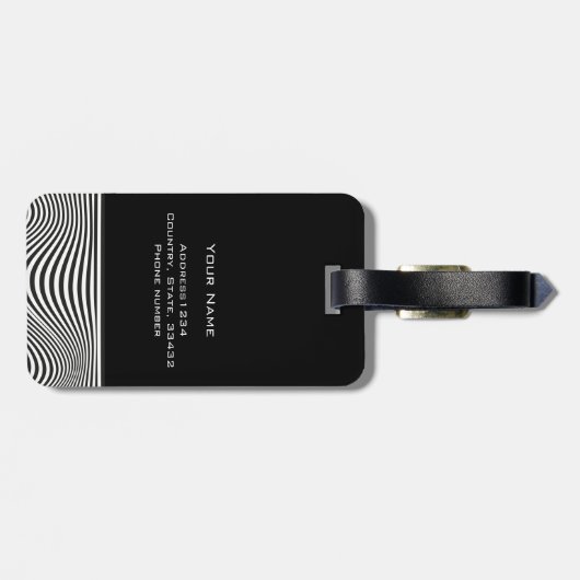 Personalisierte coole optische Illusion Gepäckanhänger (Rückseite horizontal)