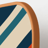 Personalisierte Coole Retro Rot Weiß & Blau Pickleball Schläger (Linke Seite)