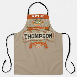 Personalisierte Coole Retrodesign Rustikaler Koch  Schürze