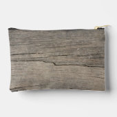 Personalisierte Coole rustikale Holzstruktur Zubehörtasche (Rückseite)