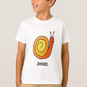 Personalisierte Coole Schnecke T-Shirt (Vorderseite)