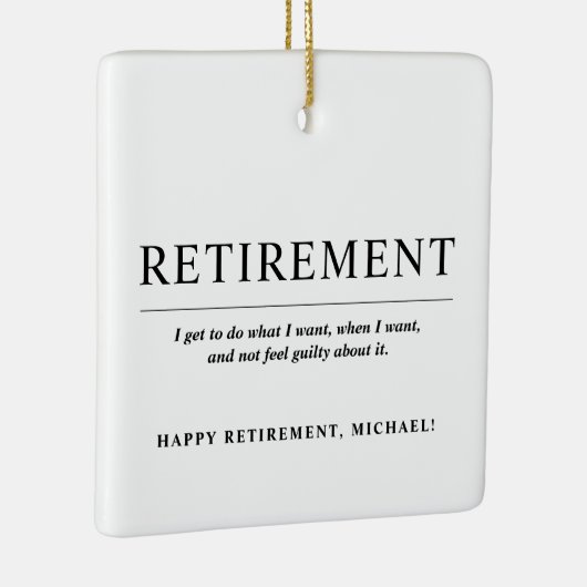 Personalisierte Coole Schwarz-weiße Kundenbindung Keramikornament (Rechts)